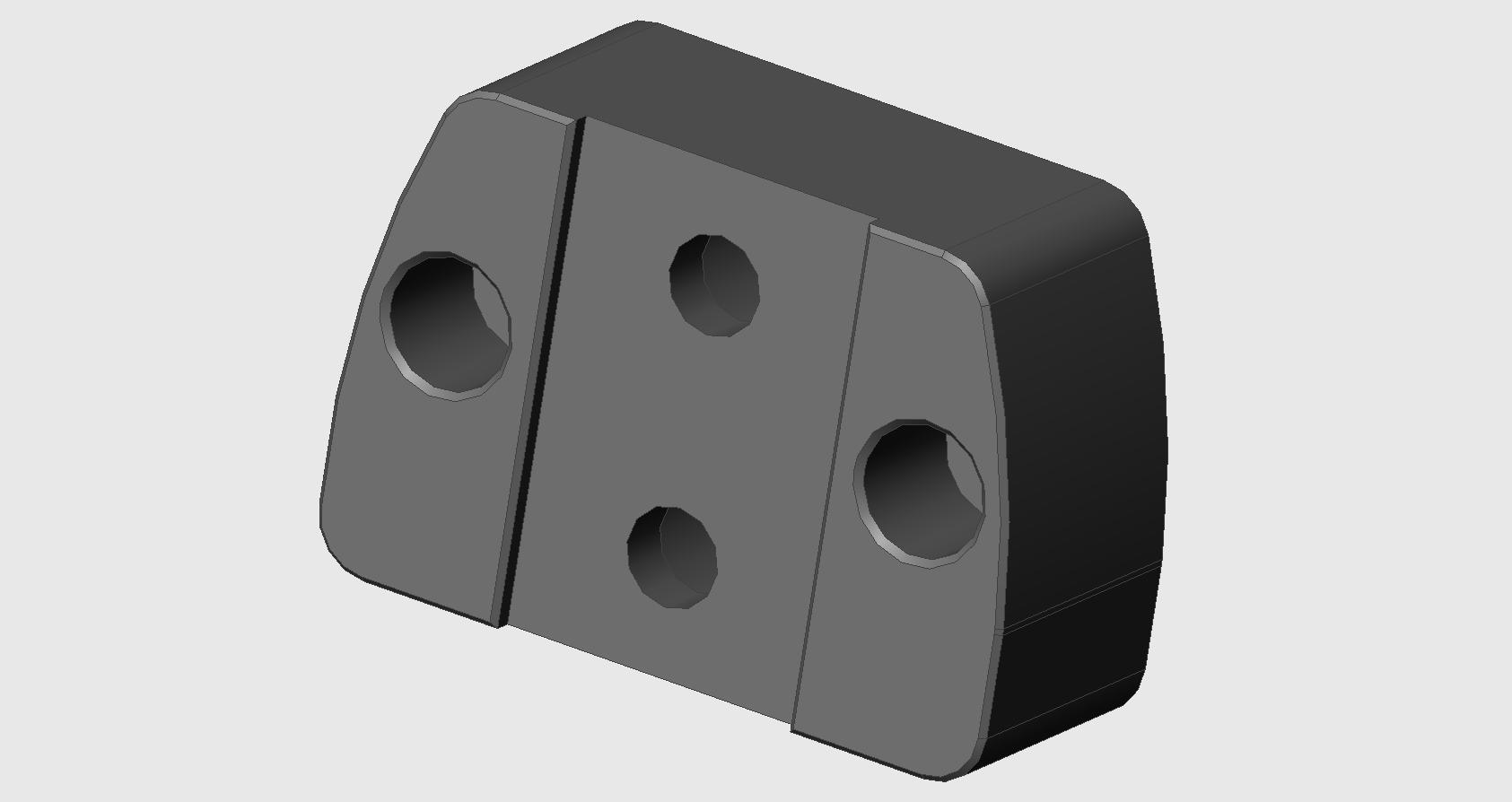 Lagerblockplatte 25mm zur Spurweiten-