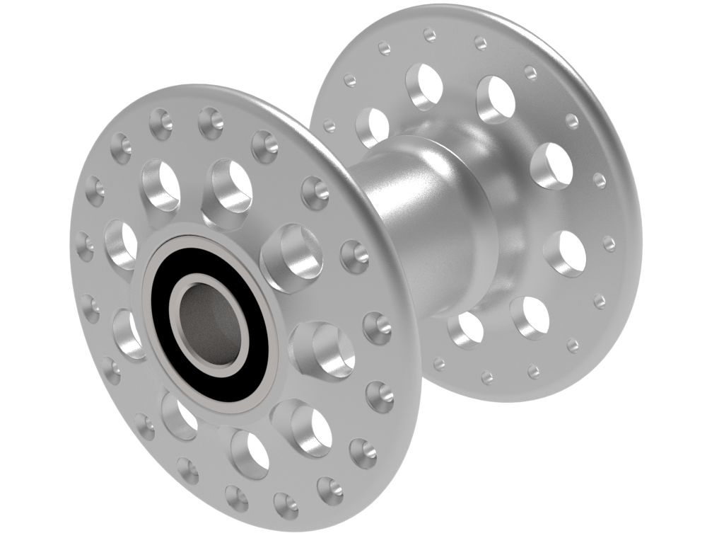 Aluminium-Hochflanschnabe silber