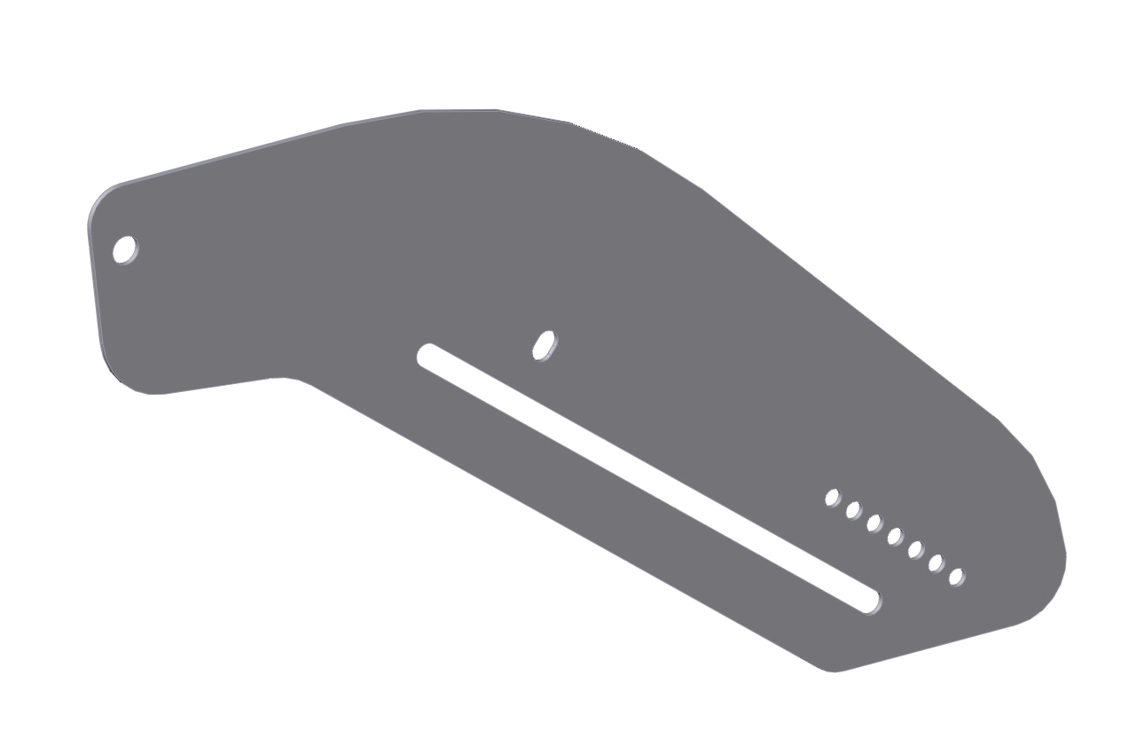 Seitenblech Alu für Lift, 7 Rastposition