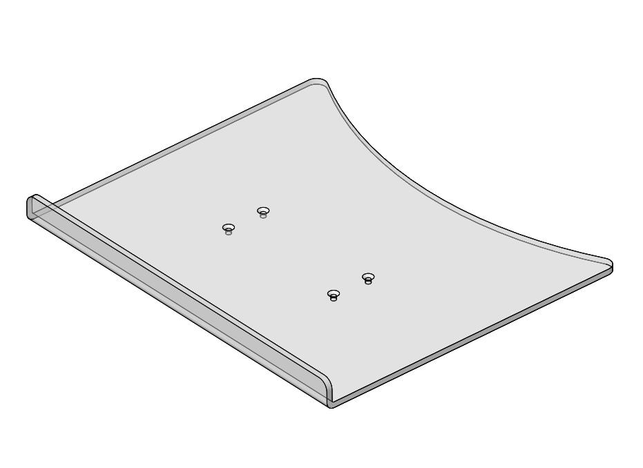 Lexan Tischplatte 400mm