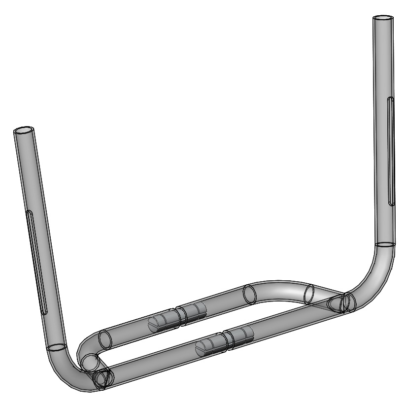 Fußbügel durchgehend höhenverstellbar