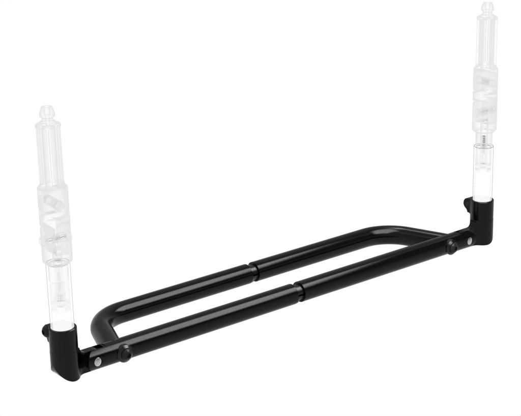 Fußbügel nach hinten hochfaltbar mit