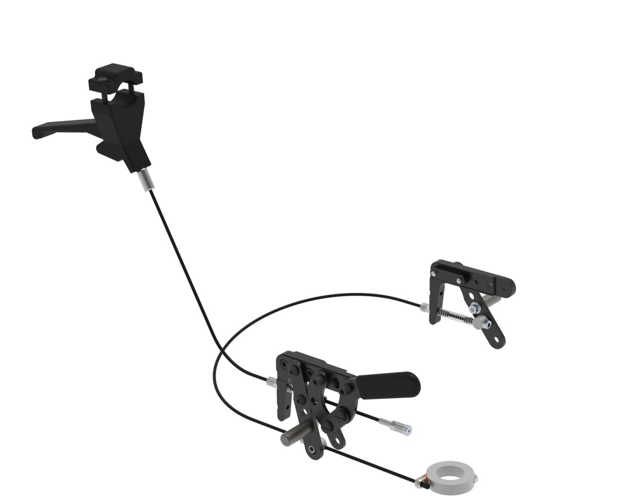 Kniehebelbremse 
Einhandbedienung