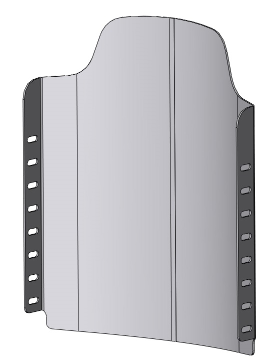 Ergonomie -Rückenschale Aluminium