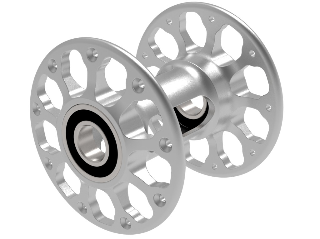 Aluminium-Hochflanschnabe silber