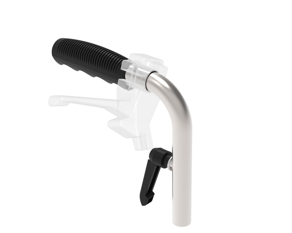 Schiebegriff Stahl, höhenverstellbar