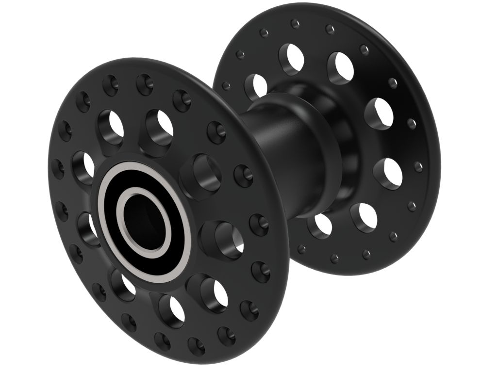 Aluminium-Hochflanschnabe schwarz