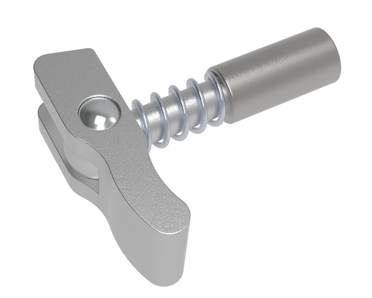 Rastbolzeninlett mit Betätigungshebel