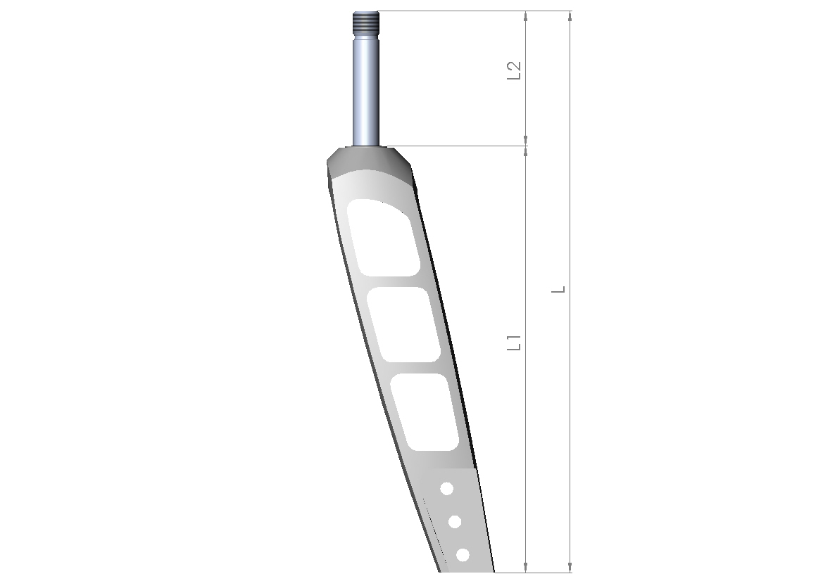 Lenkradgabel Größe 3 L1 190mm
