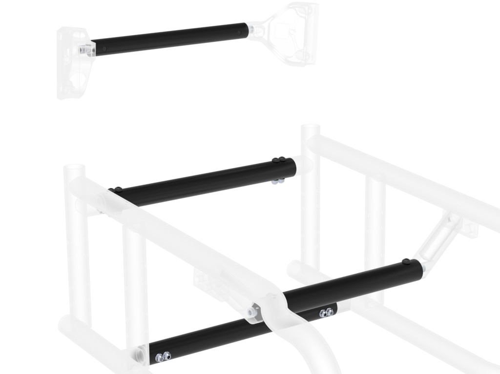 Querrohradaptersatz schwarz eloxiert