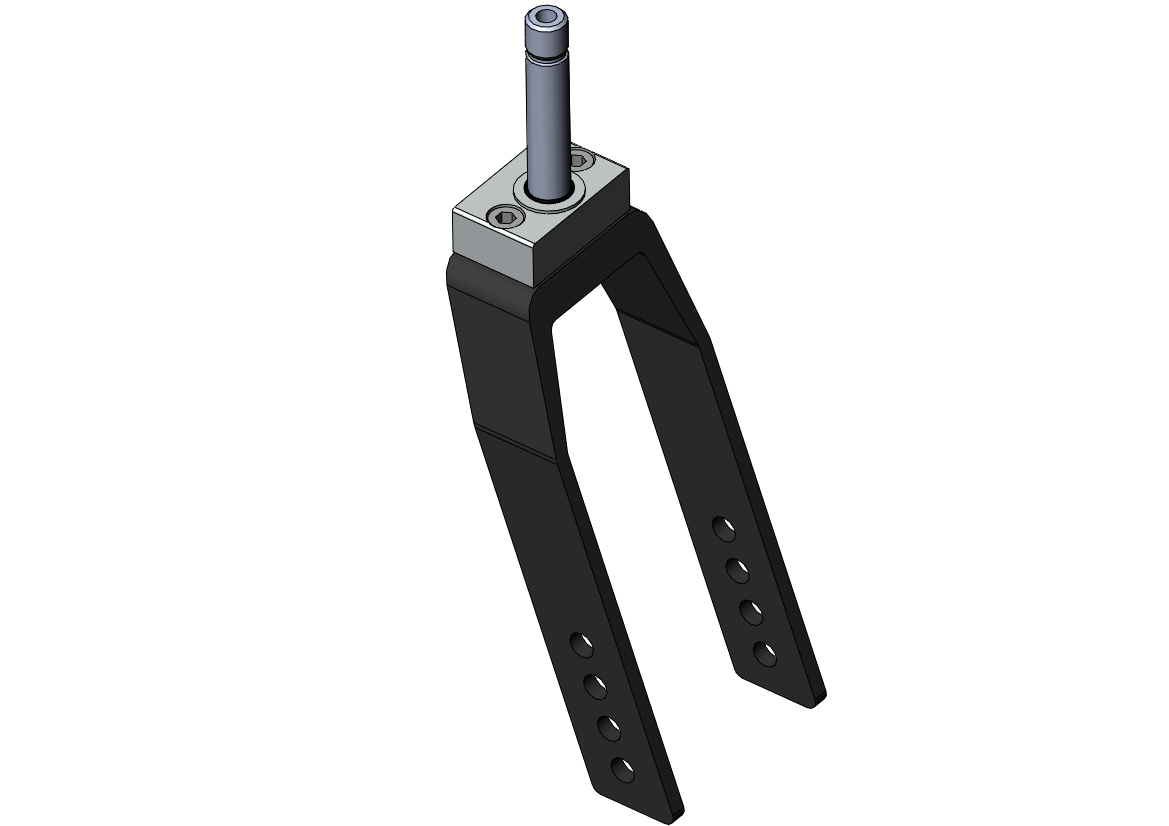Lenkradgabel mit Schraubachse 60mm