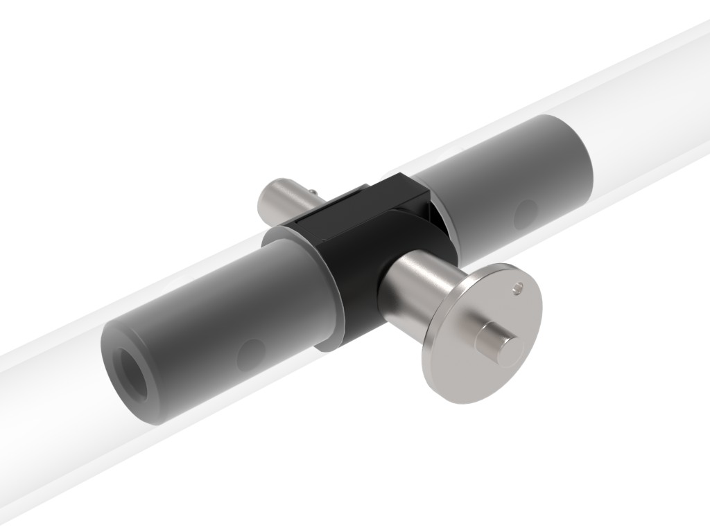 Mittenverriegelung Fußstütze geteilt