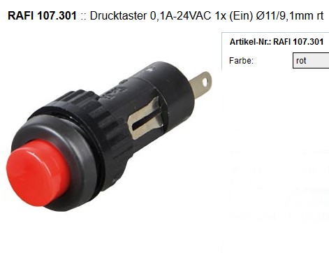 Schalter rot, für Aufwärtsbewegung
