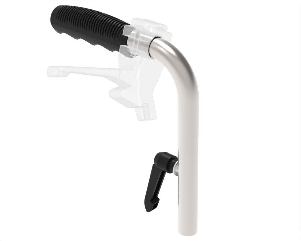 Schiebegriff Stahl, höhenverstellbar