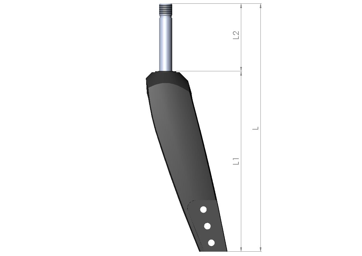 Lenkradgabel Größe 2 HD L1 160mm