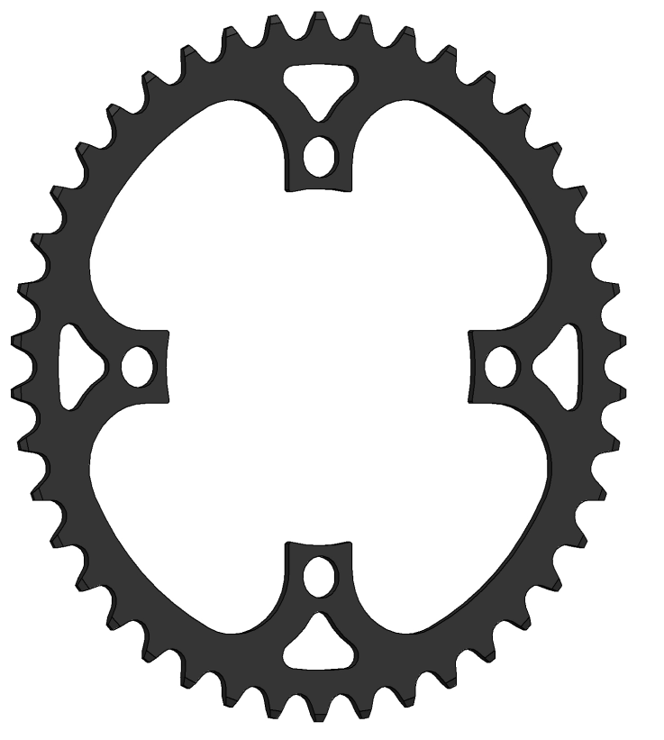 Kettenblatt 1-fach 42 Z, LK  Ø104mm