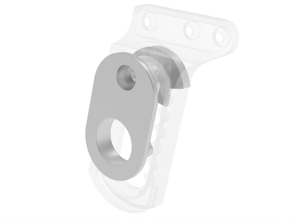 Positioning link for wheel mounting