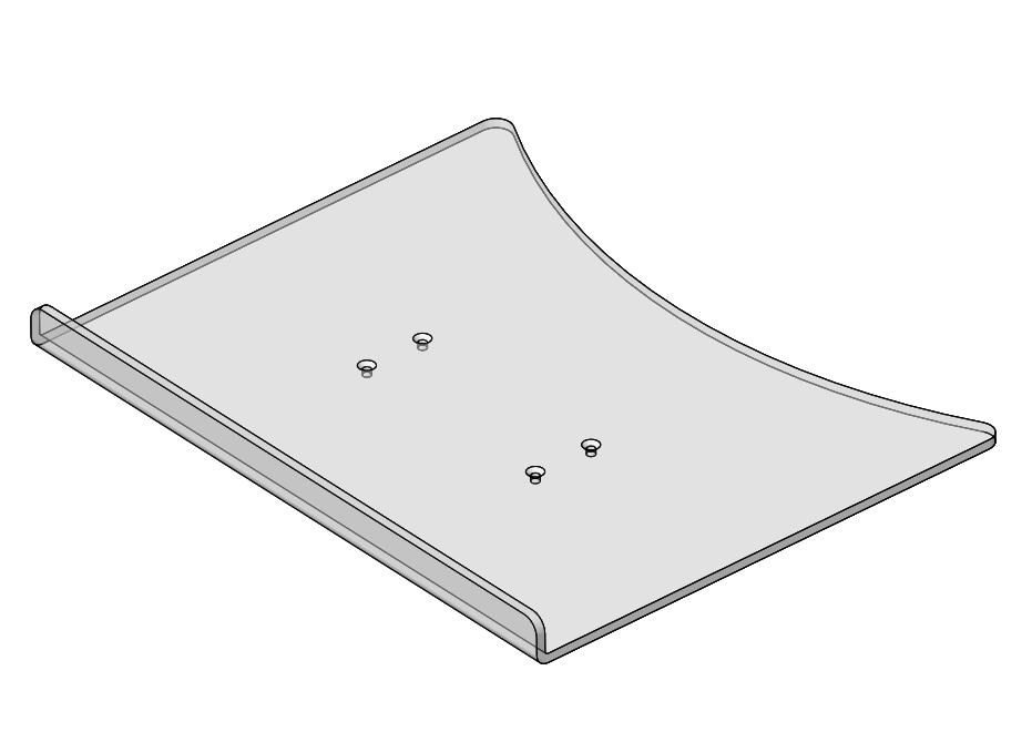 Lexan Tischplatte 420mm