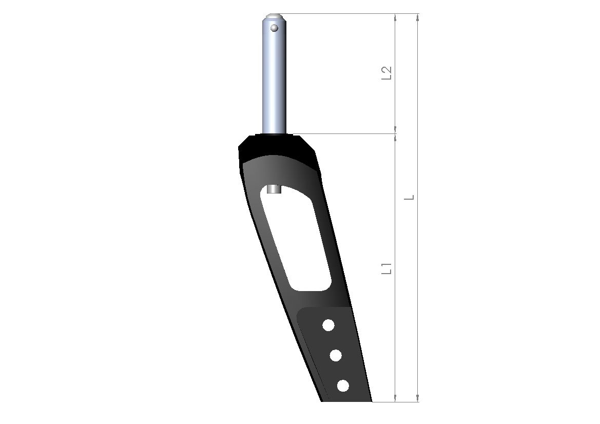 Lenkradgabel Größe 1  L1 130mm