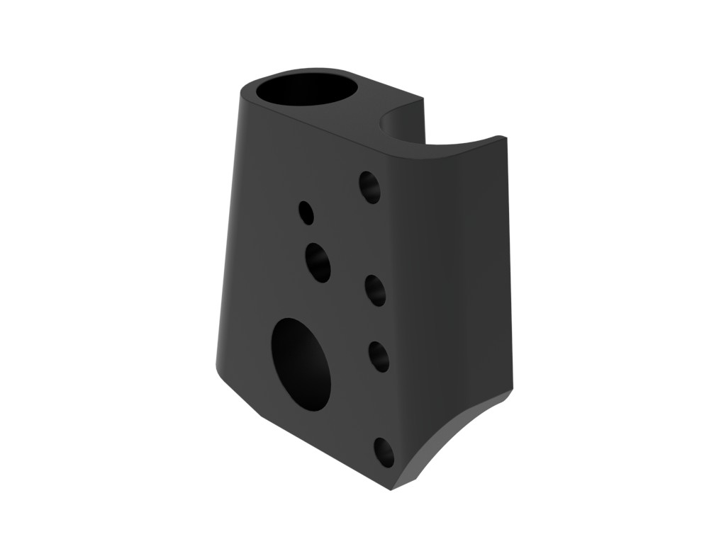Universaladapter links, schwarz