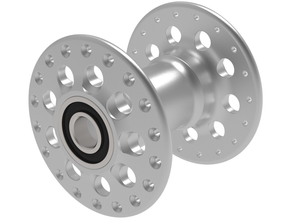 Aluminium-Hochflanschnabe silber