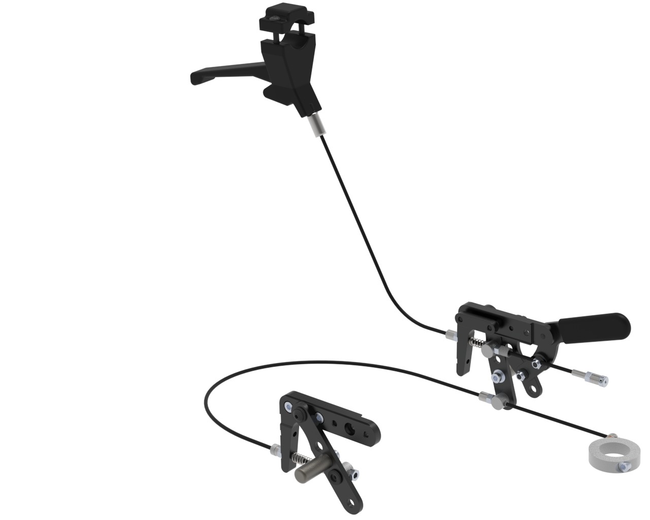 Kniehebelbremse 
Einhandbedienung