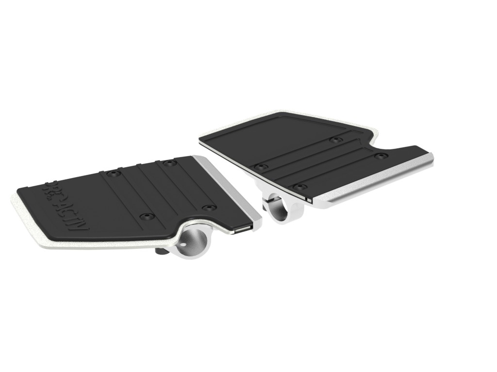 Geteilte Fußbrettauflage gummiert