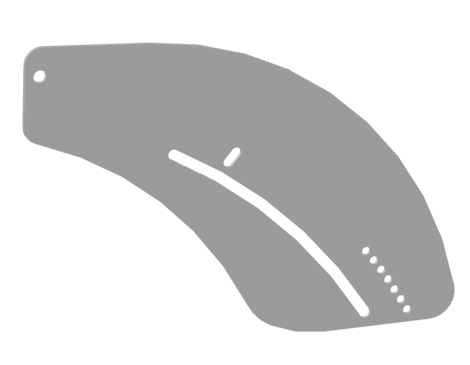 Seitenblech Alu, 7 Rastpositionen