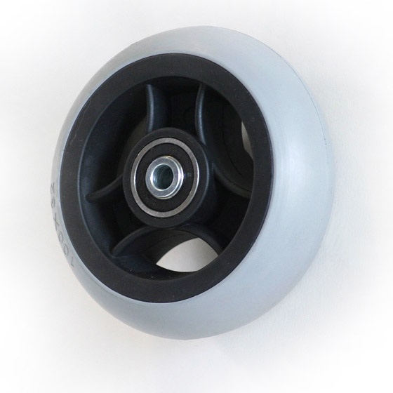 4" Lenkrad "Standard" Vollgummi grau