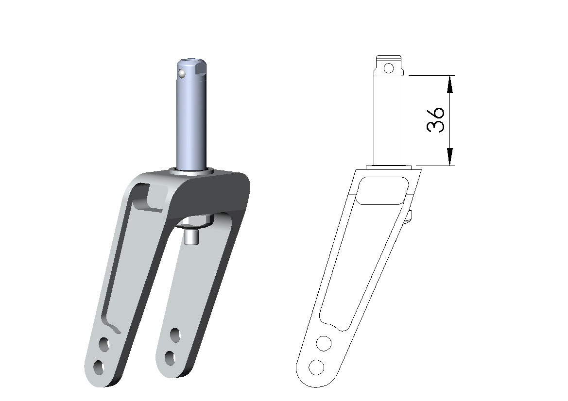 Lenkradgabel kurz VM36